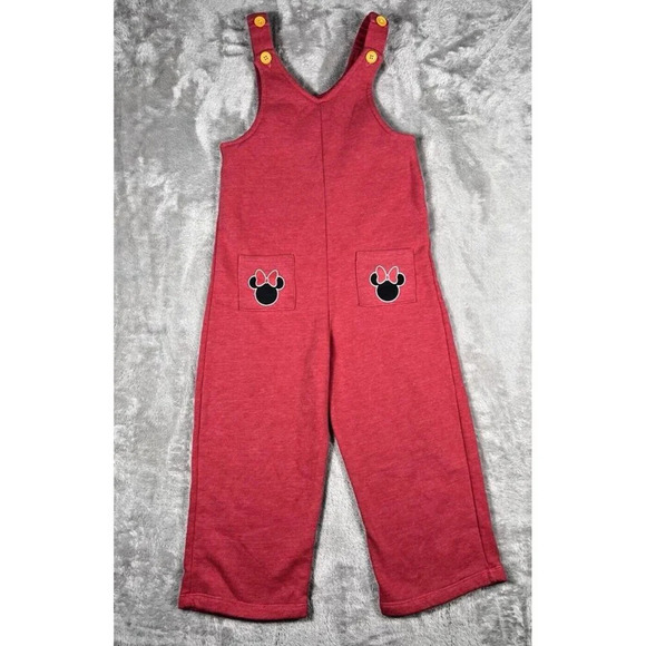 Disney Other - Disney Minnie Mouse Jumpsuit Toddler 5T Chrysanthemum Classic Cotton Blend Comfy